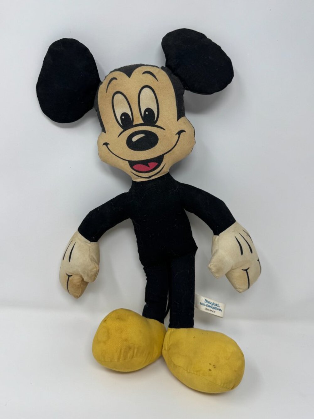 Vintage Disney Mickey Mouse 17” Cloth Doll Canasa Korea Disney Parks